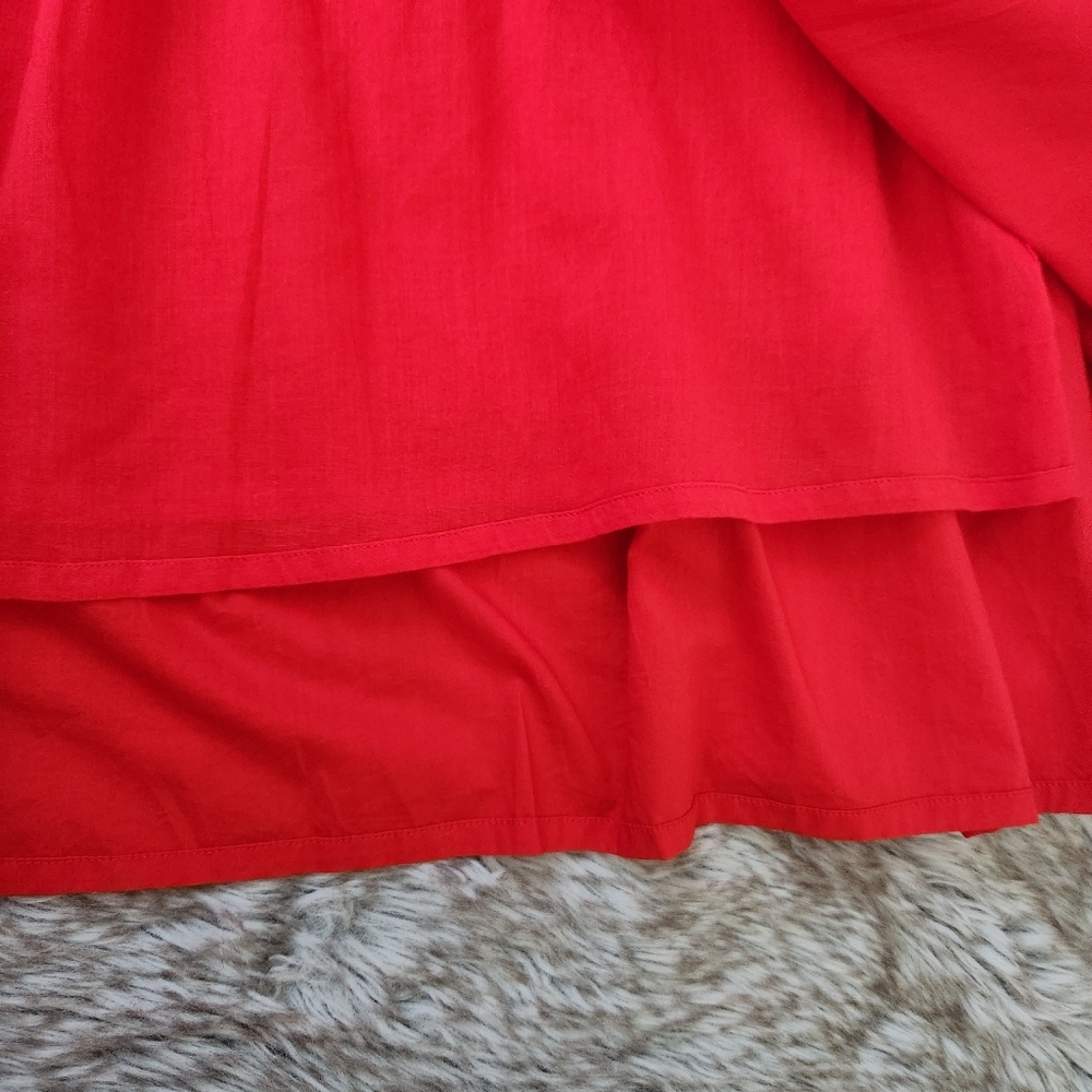 Anthropologie Roller Rabbit Coley Dress In Scarlet Red Women's Size‎ XL - Picture 8 of 11
